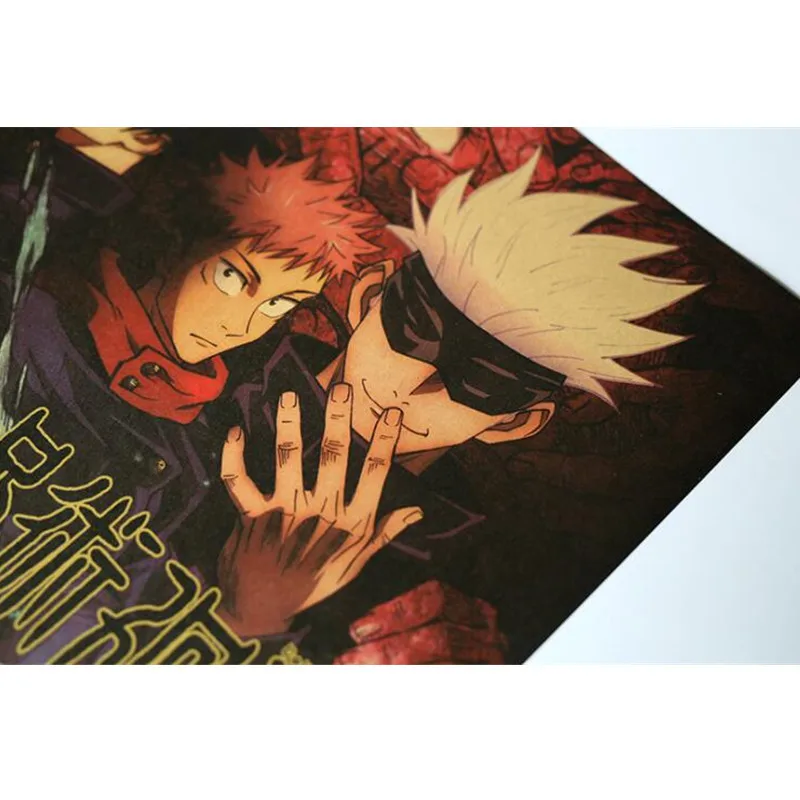 Аниме-постер фигурка из мультфильма художественная роспись крафт-бумага