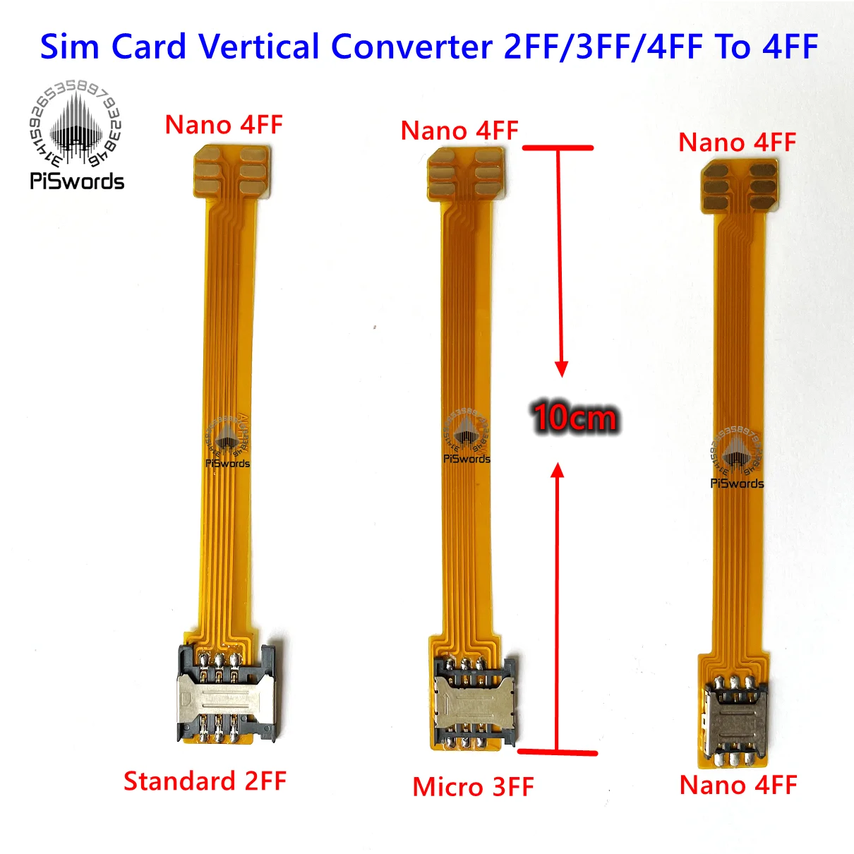 Конвертор для Sim-карты 2FF Micro 3FF Nano 4FF конвертер вертикальной Sim Usim-карты линия
