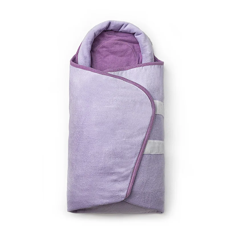 Newborn Envelope Swaddle Blankets Baby Super Soft Combed Cocoon Thicken Quilted Swaddling Wrap Infant Sleep Sack Bedding