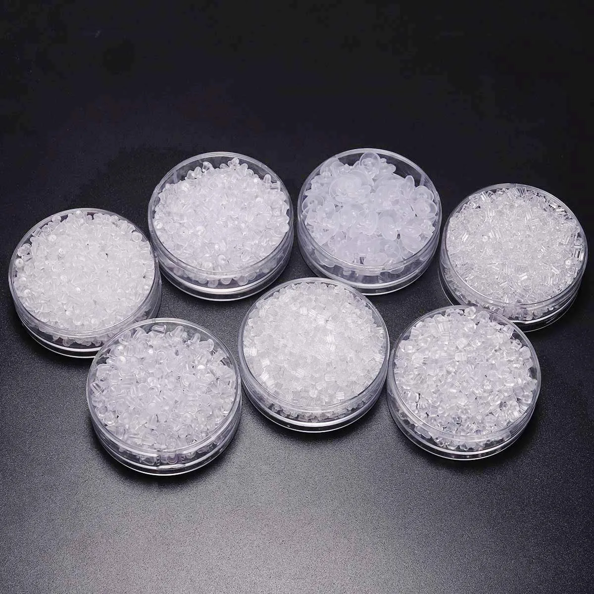 

120-1000pcs Transparent Rubber Earring Back Stoppers Plastic Earring Back Stoppers For DIY Jewelry Making Accessories