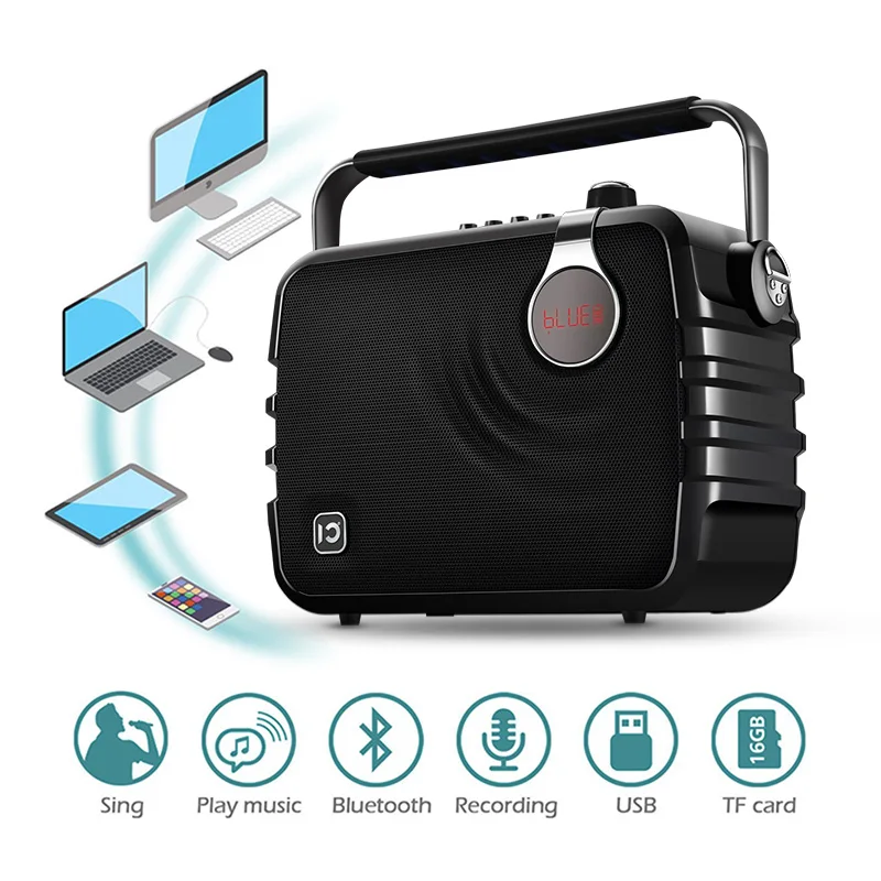 저렴한 다기능 무선 블루투스 하이파이 녹음 60W 가라오케 스피커 핸드 헬드 마이크 포함