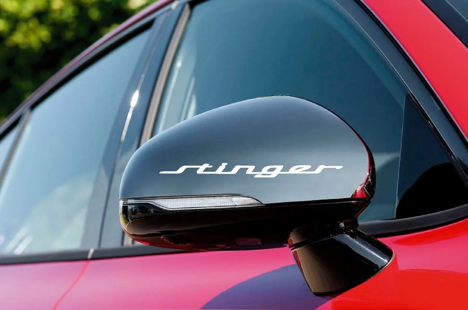 

Для 2 x Stinger-для KIA, зеркальные наклейки для боковых крыльев, длина 95 мм