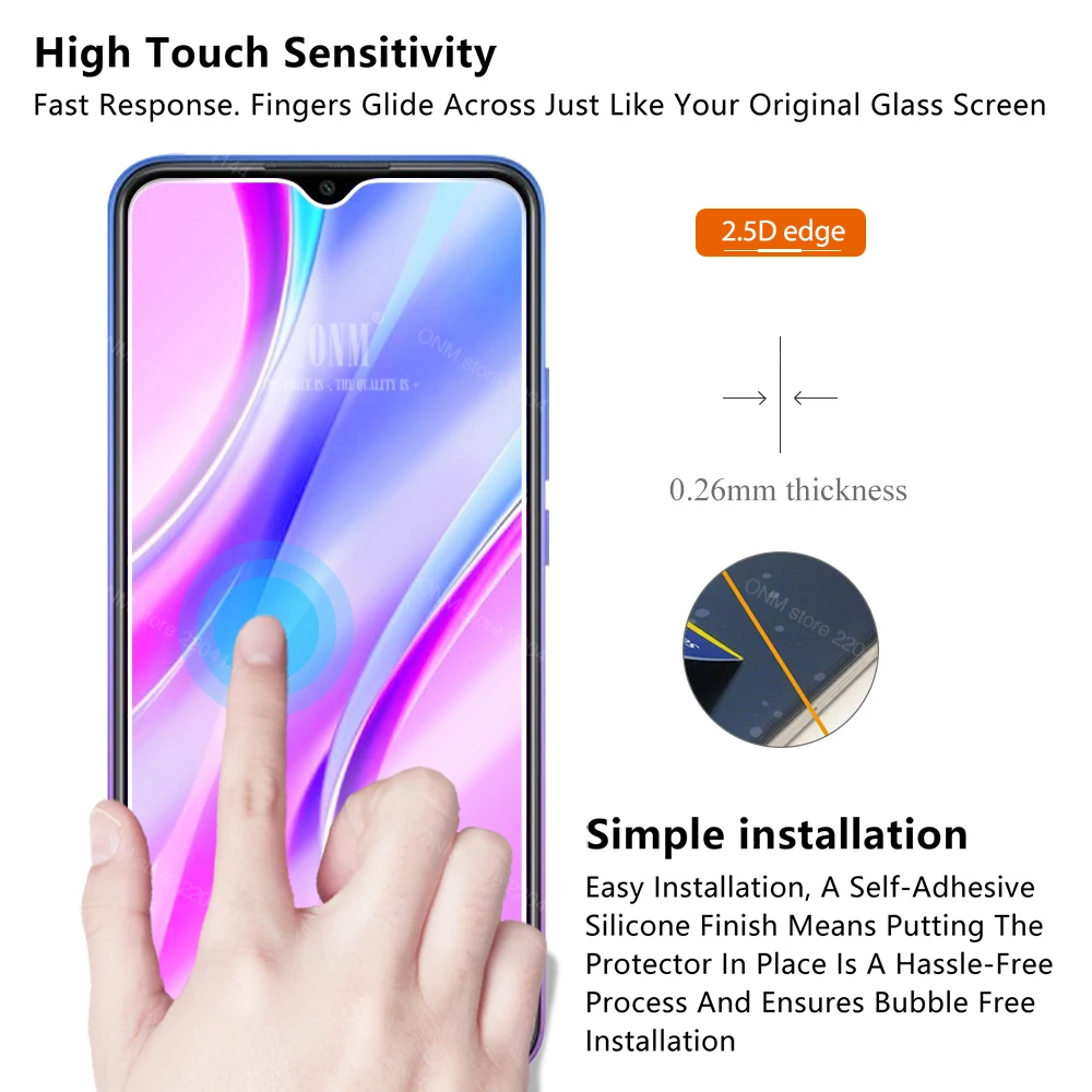 10 шт. закаленное стекло для Xiaomi Redmi 9 9A 9C 2020 защита экрана Защитная стеклянная