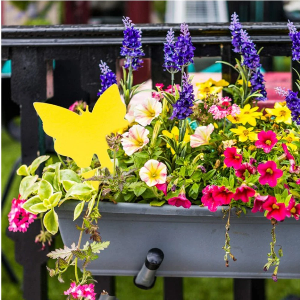 Клейкая Бумажная ловушка для мух 50 шт. желтые ловушки клеевой фруктов насекомых