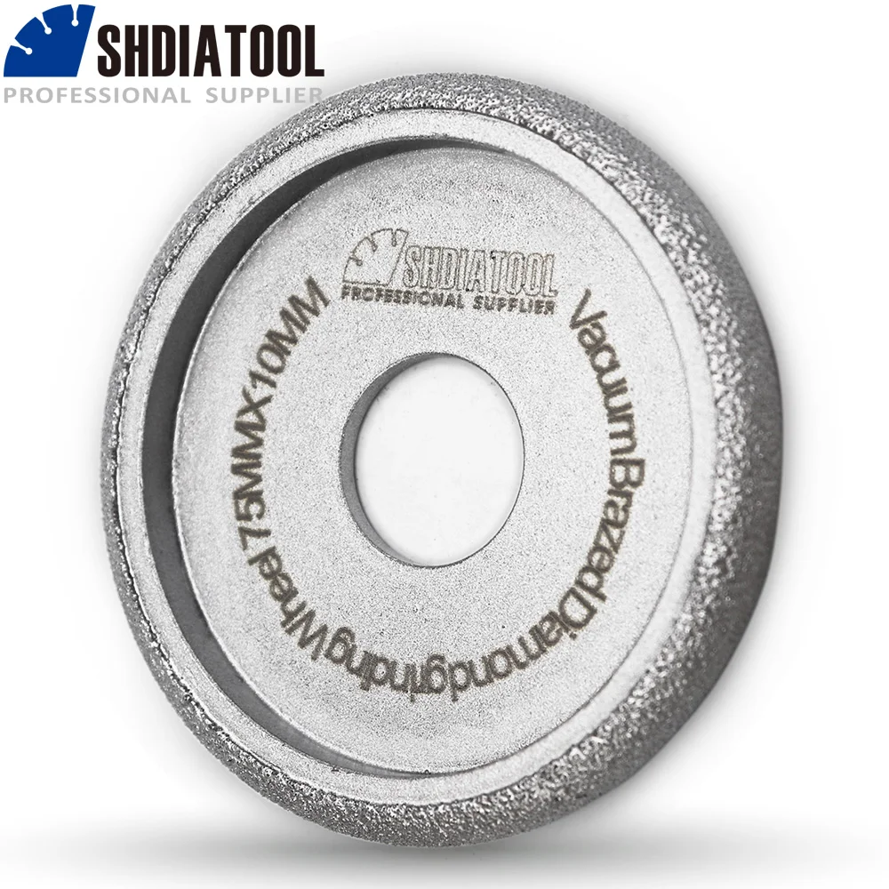 SHDIATOOL 1 шт. 75 мм x 10 вакумная Пайка для алмазного шлифования колеса без каблука из