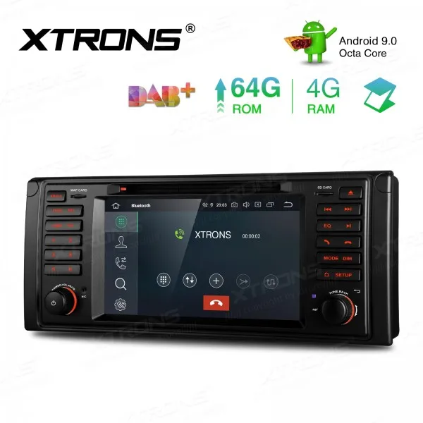 Автомобильный DVD мультимедийный навигатор 7 дюймов Android 9 0 4 + 64 ГБ GPS радио для BMW E39