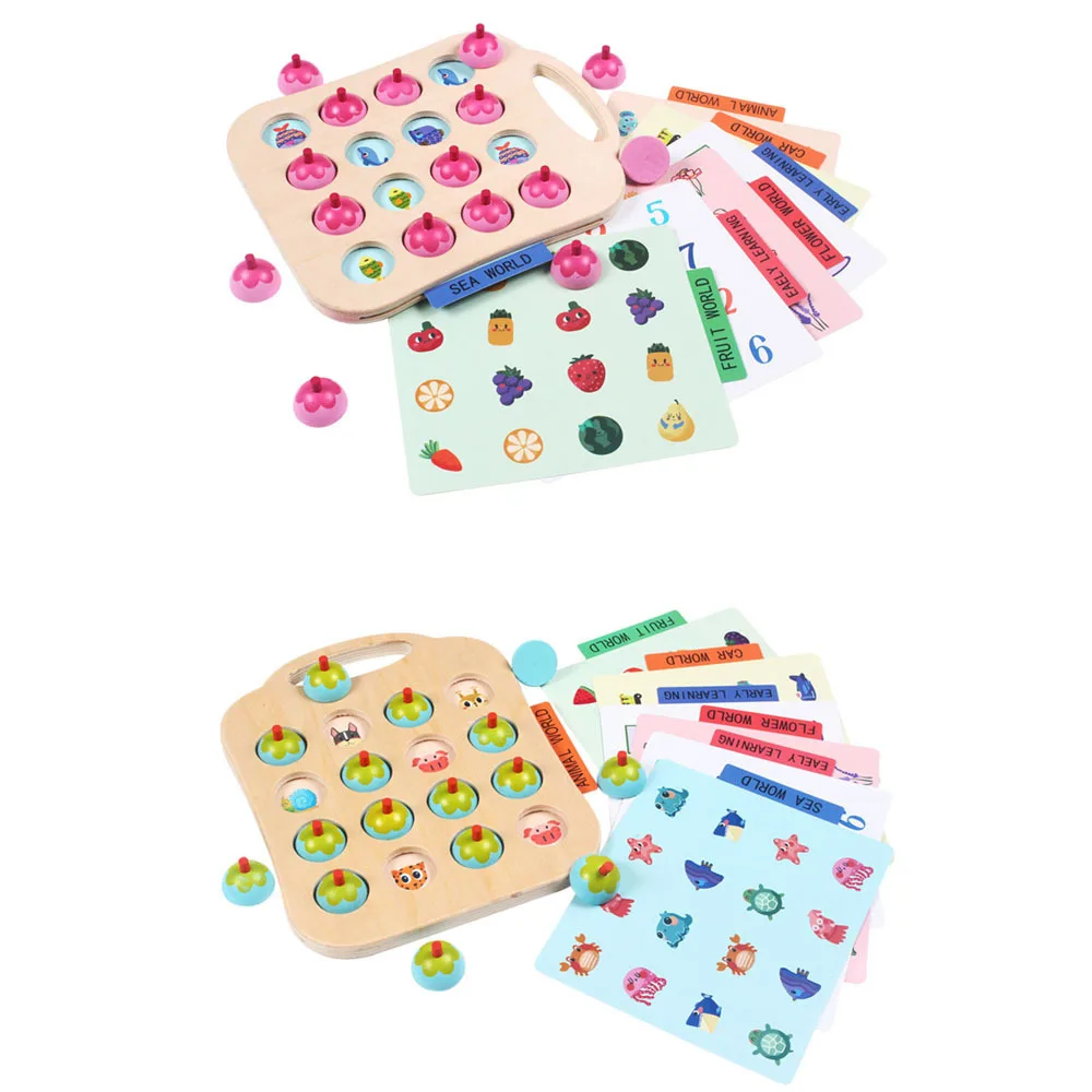 

Wooden Pairing Game Puzzle Toys For Children Memory Chess Baby Educational Toys