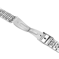 20mm stainless steel watch strap for watch silver watchband five beadsthree beads wristband