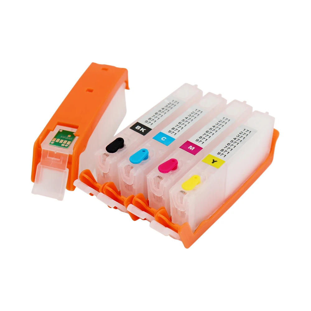 

370 371 5PCS BCI-370 BCI-371 XL refillable inkjet cartridge Compatible For CANON PIXUS MG5730/TS6030/TS5030 printer