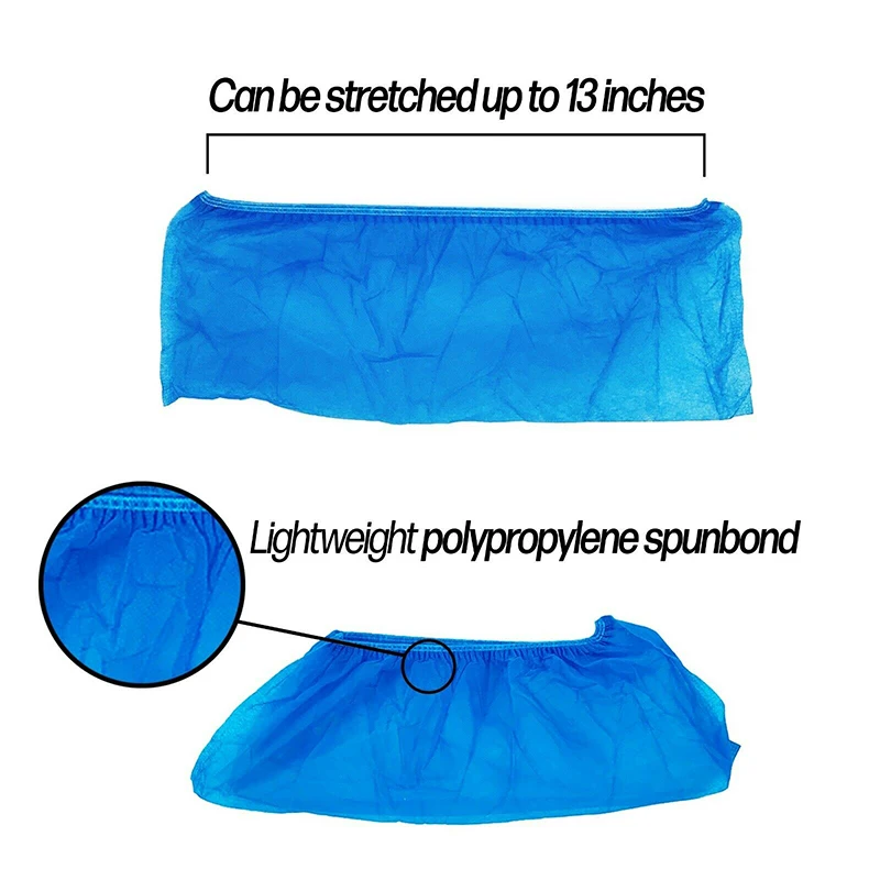 100 шт. нетканый материал одноразовые бахилы пинетки бытовые толстые моющиеся