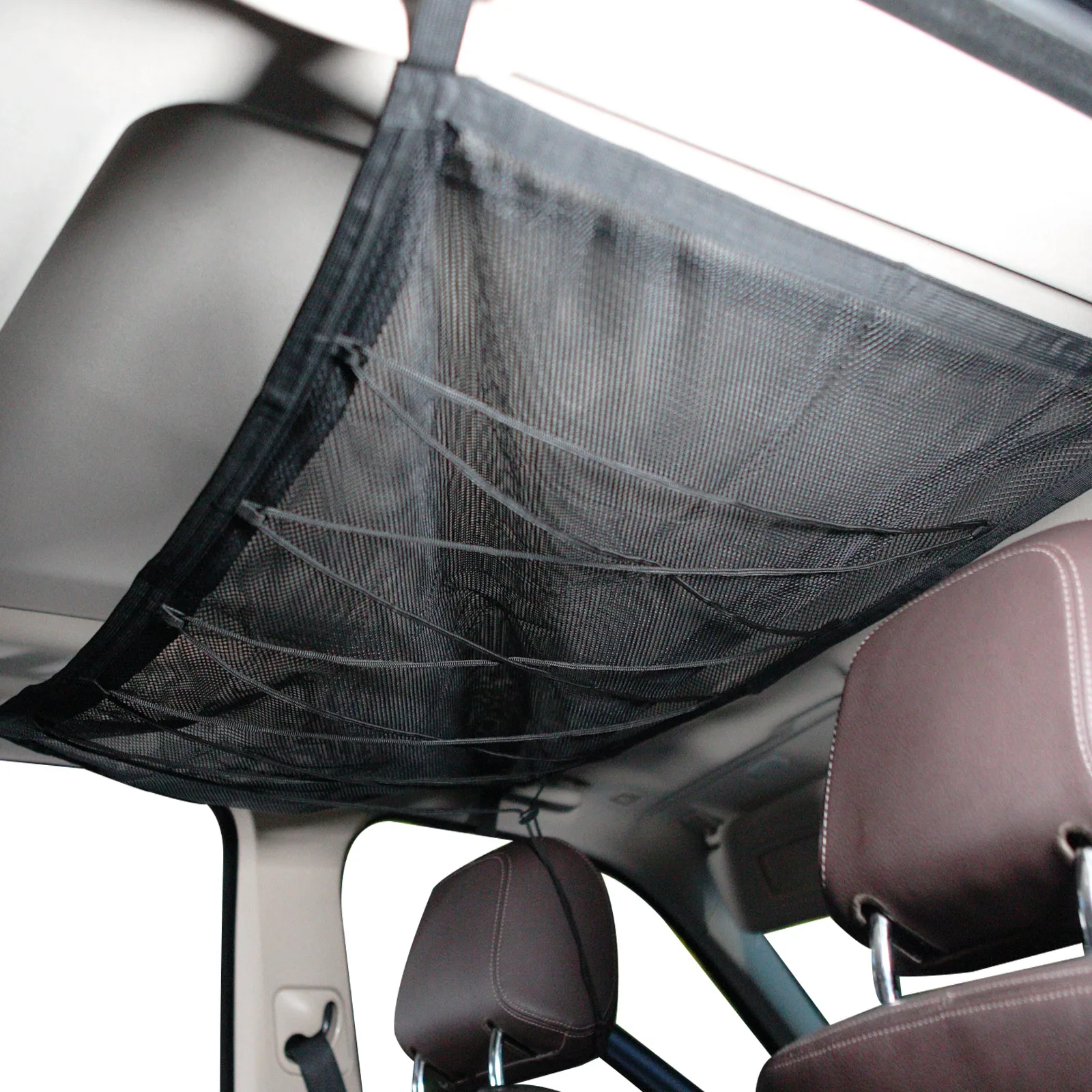 

Portable Car Ceiling Storage Net Pocket Roof Interior Cargo Net Bag SUV Car Trunk Storage Pouch Sundries Storage Organizer