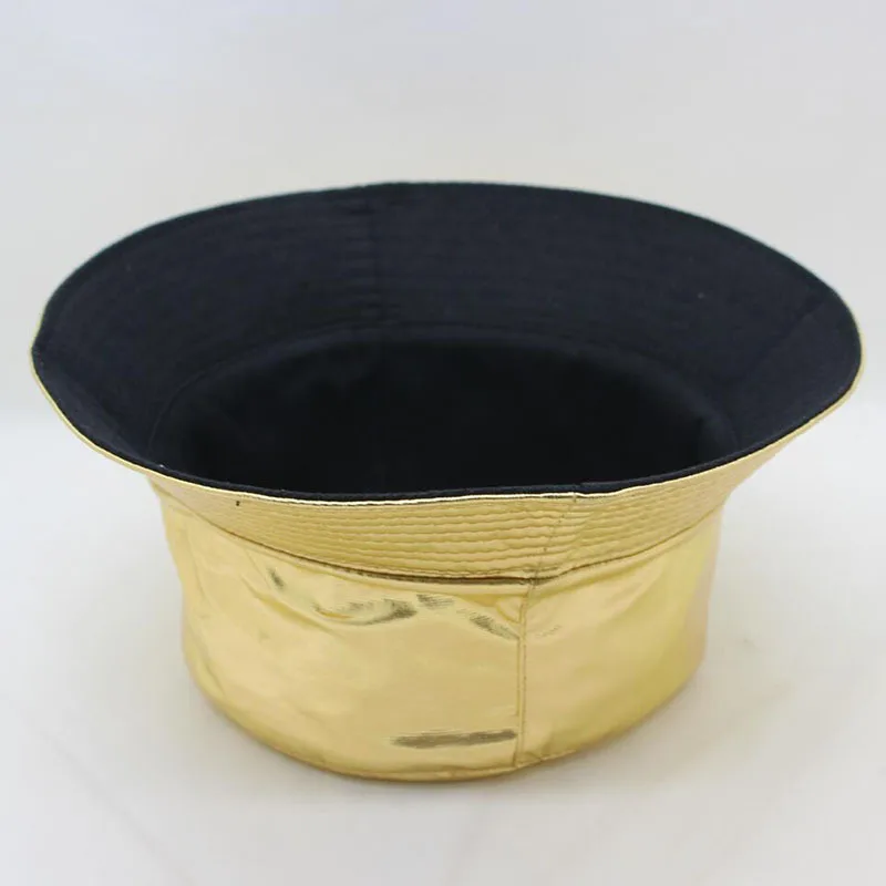 Серебряная Золотая Воронка шляпа Двусторонняя одежда холщовая рыболовная хип