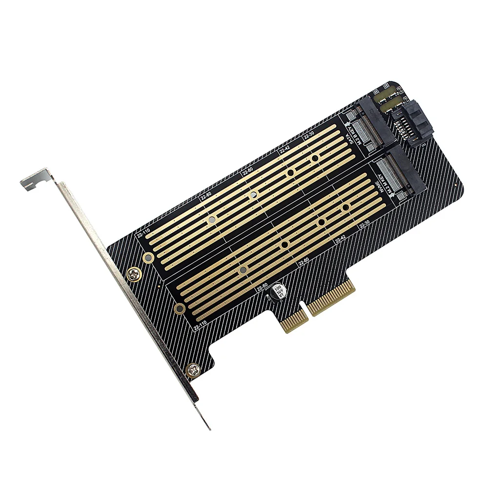 M.2 NVME/NGFF to PCI-E X4 Expansion Card SSD Adapter with M-key B-key Interfaces Support PCI-E/SATA Protocol | Компьютеры и офис