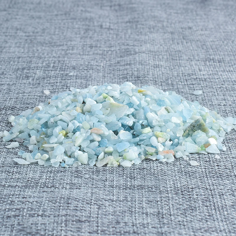 Дополнительные 10 грамм Бесплатная 100 г Натуральный аквамарин минеральной щебень