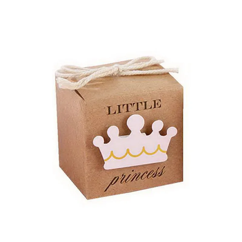 50 упаковок коробки для конфет винтажная крафт бумага бонбоньерка с пеньковой