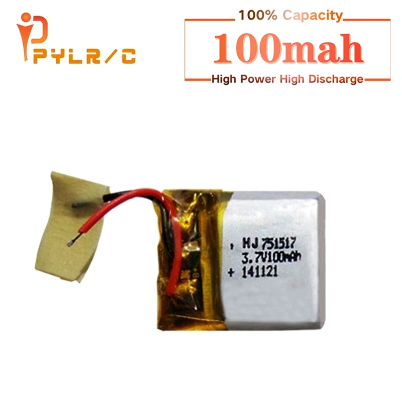 

3.7v 100mah Li-po battery for Cx10 CX-10 CX-12 JJ810 820 828 V646 2.4g Rc Quadcopter Spare Parts 10pcs/lot 3.7v Battery 751517