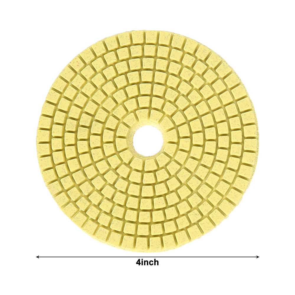 

10Pcs 4Inc 100mm Diamond Polishing Pads Kit 50-6000 Grit Wet/Dry for Granite Stone Concrete Marble Polishing Grinding Discs Set