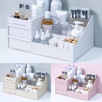 cosmetic makeup organizer with drawers plastic bathroom skincare storage box brush lipstick holder organizers jewelry storage