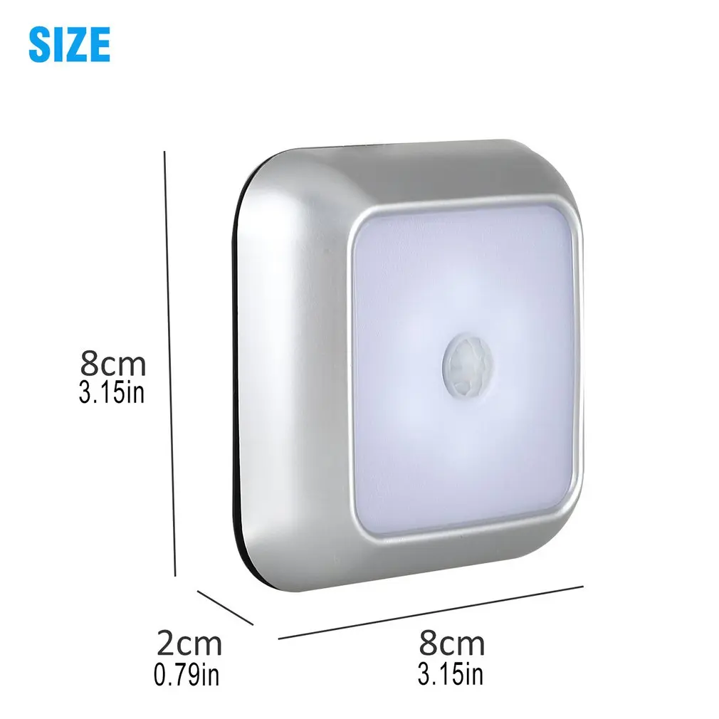 

Night Light Smart Motion Sensor LED Night Lamp Battery Operated WC Bedside Lamp for Room Hallway Pathway Toilet Nightlight