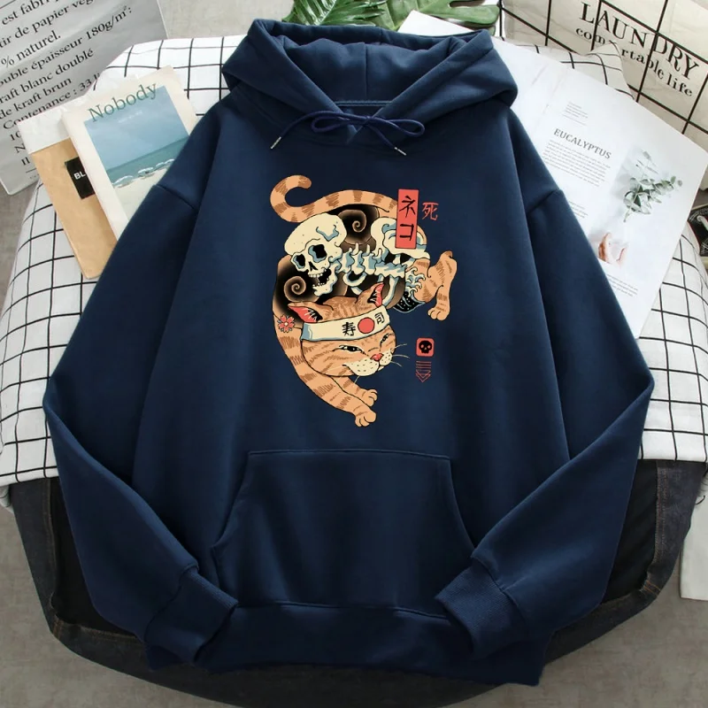 

Moletom masculino ukiyoe anime japonês de lau, harajuku solto, винтажный, с капучинатором, Ново-китайский, solto, хип-хоп, уличная одежда.