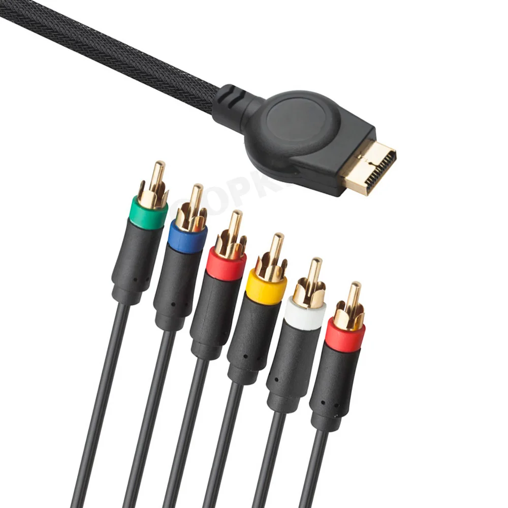 Для PS3 AV выход плетеный кабель 6 футов 1 8 м HDTV компонент RCA Аудио Видео для Sony PlayStation3
