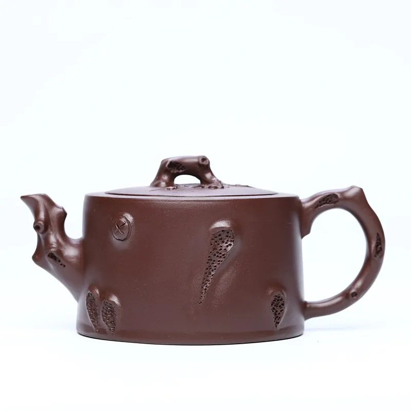 

Yixing purple clay teapot raw ore purple clay plum pile teapot Hao Tongtong handmade flower ware special gift