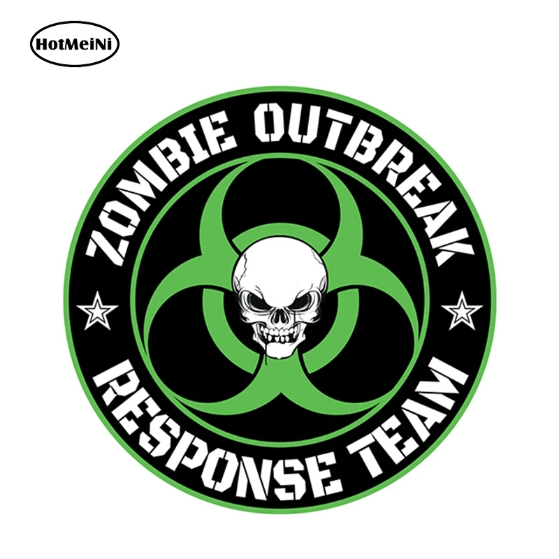 

HotMeiNi 13cm x 13cm Zombie Outbreak Response Team Biohazard Vinyl Sticker Car Window Decal Reflective Sticker Waterproof 3D