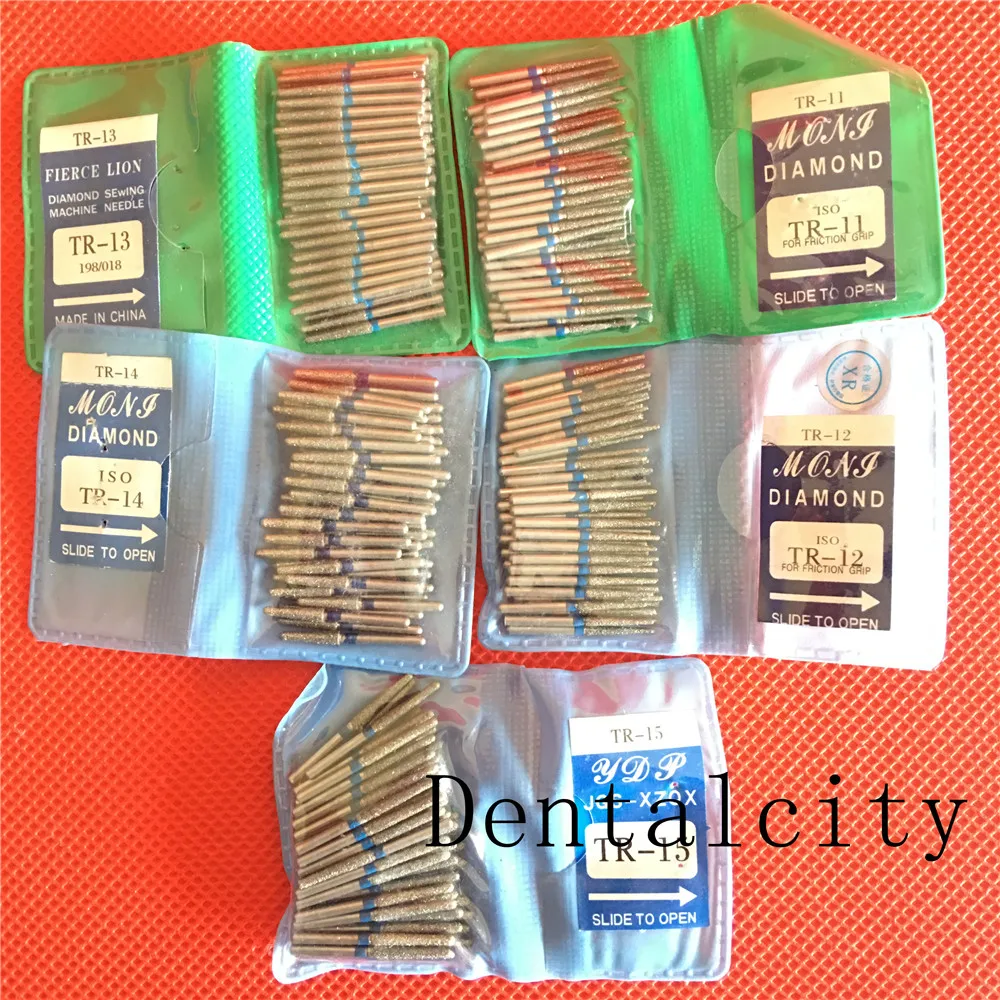 50 шт. TR Dental Diamond FG высокоскоростные боры для полировки зубов 1 6