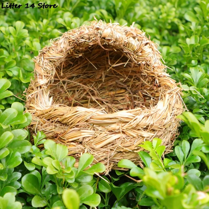 1 шт. Птичье гнездо клетка для птиц естественная трава корзина яиц птицы дом