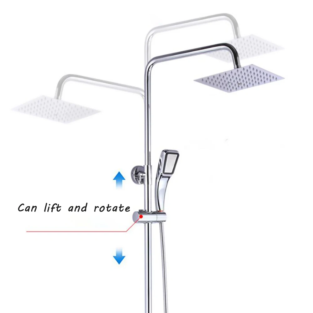 

Shower Head Holder Bar Pole Bracket Adjustable Chrome Plated Fits Dia 18-25mm