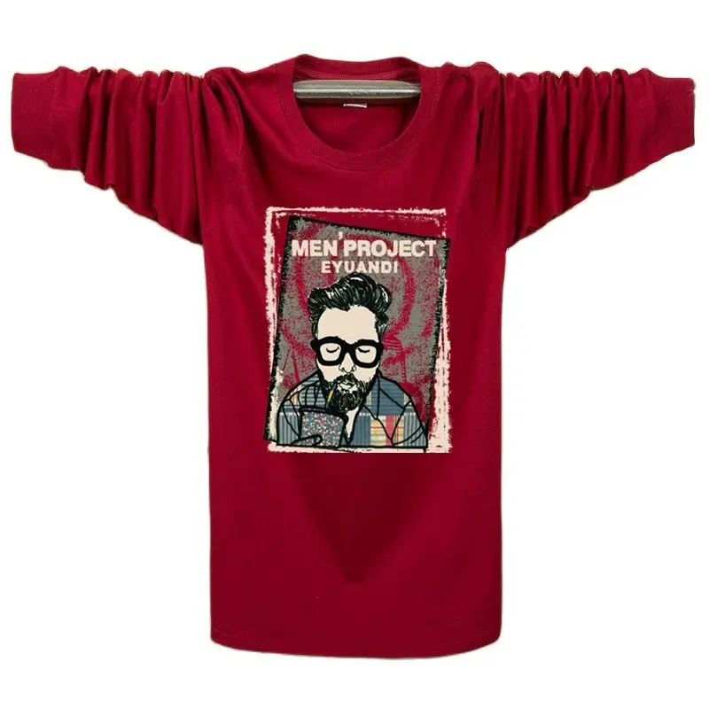 Очки для мужчин футболка размера плюс свободная из хлопка длинные аниме одежда в