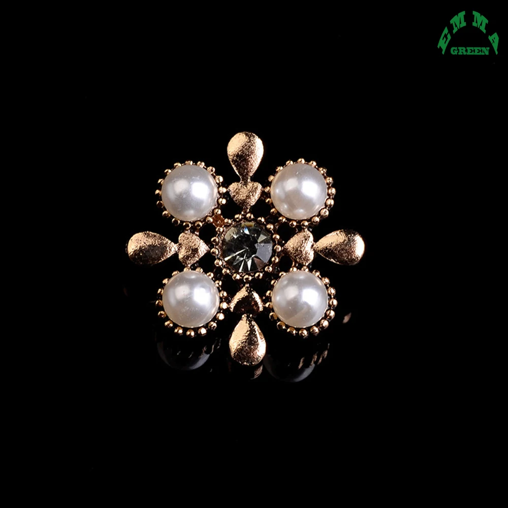 Flat back Rhinestone Snowflake Buttons for Women Wedding Jewelry 20pcs Pearls Embellishment Scrapbooking DIY Crafts