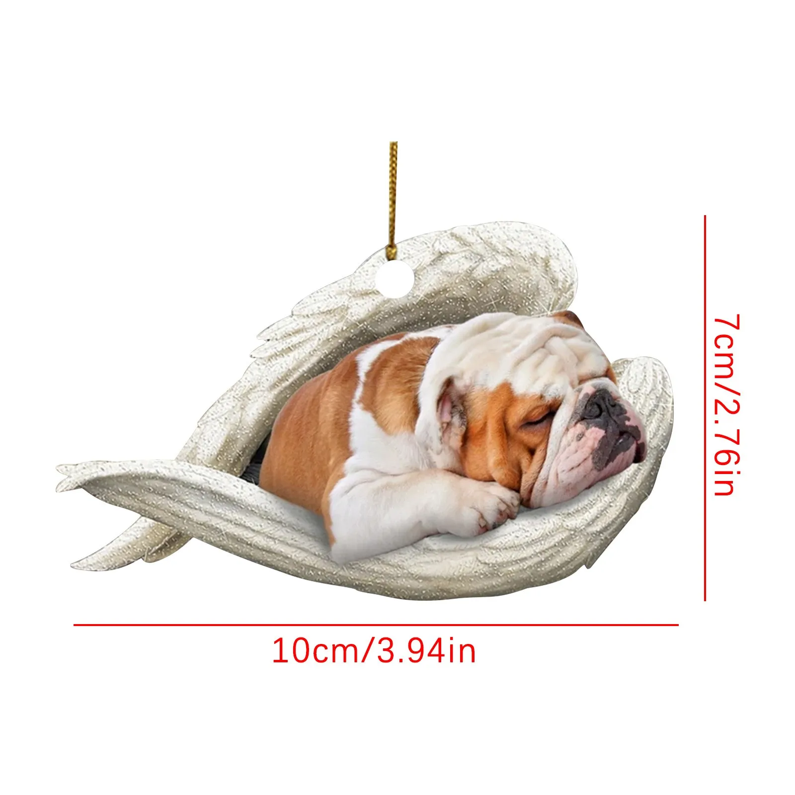 

2D Car Pendant Sleeping Dog Angel Home Decor Cute Car Hanging Ornament Acrylic Showcase Hanging Ornaments For Doors cars