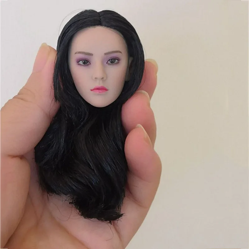 

In Stock 1/6 Scale Phantom Killer PL2019-158 Female Head Carved Sculpt With Purple Eyeshadow Toy model for 12 "Figure Body