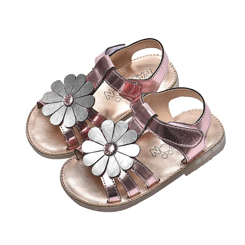 

Летние сандалии для малышей; Обувь принцессы с цветами для маленьких девочек; Детские сандалии с мягкой подошвой для маленьких девочек 1-7 ле...