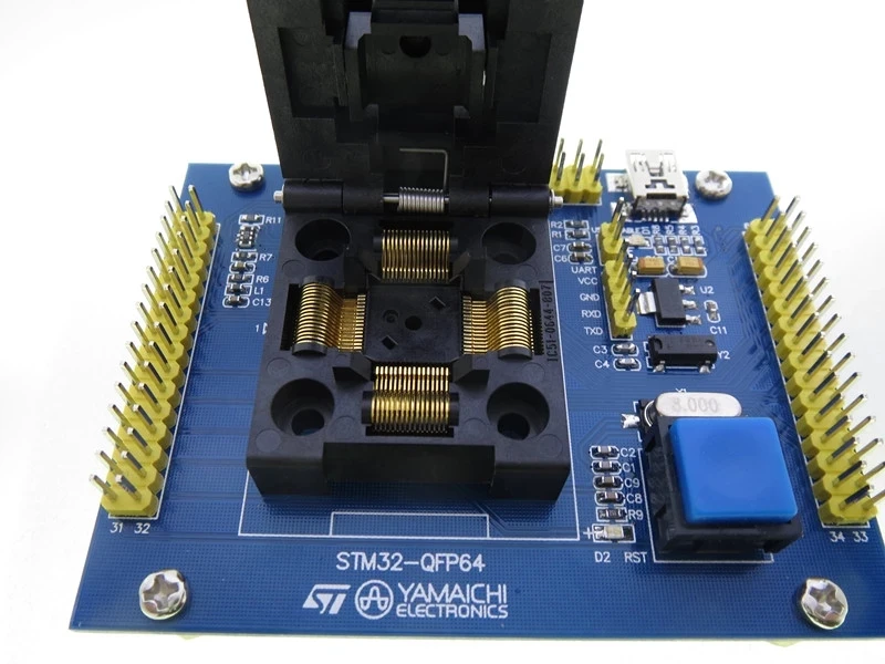 

Оригинальное испытательное сиденье ST IC STM32 STM32F103, программа сжигания LQFP64, адаптер розетки