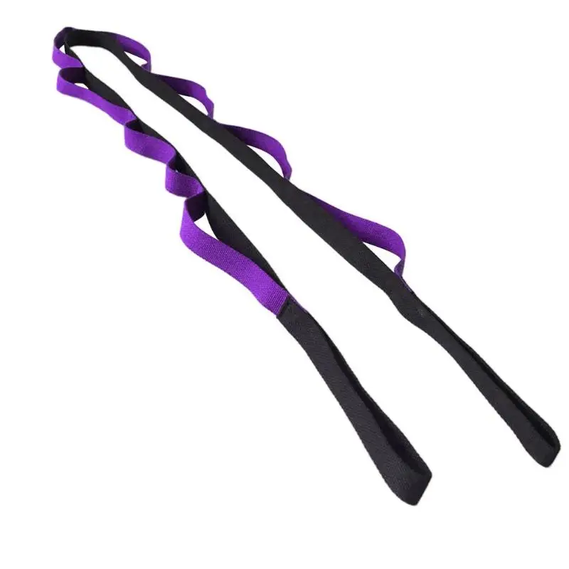 Purple 2 м/6,6 фута, растягивающийся ремень для йоги, воздушная, для йоги, антигравитационная веревка с петлями для захвата, для фитнеса, гимнастики, веревка, пояс для сопротивления ног - Цвет: Purple