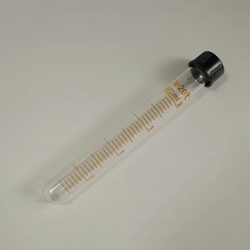 10Pcs/Lot 20ml Screw Top Graduated Glass Test Tubes Caps With Silicon Rubber Liners Centrifuge Tube Autoclavable | Канцтовары для
