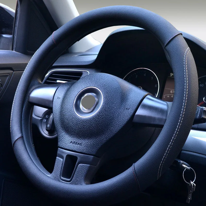 Автомобильная Оплетка на руль классические разноцветные красные коричневые