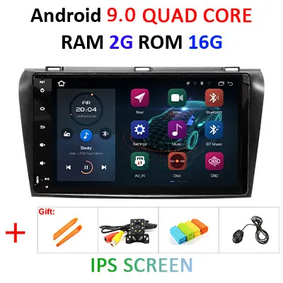 9 inch 2G 16G IPS 4G 64G ips DSP 2 Din Android 9,0 Автомобильный мультимедийный dvd-плеер gps для Mazda 3 Mazda 3 2004 2005 2006 2007 2008 2009 Радио стерео - Цвет: 9 inch 2G 16G IPS