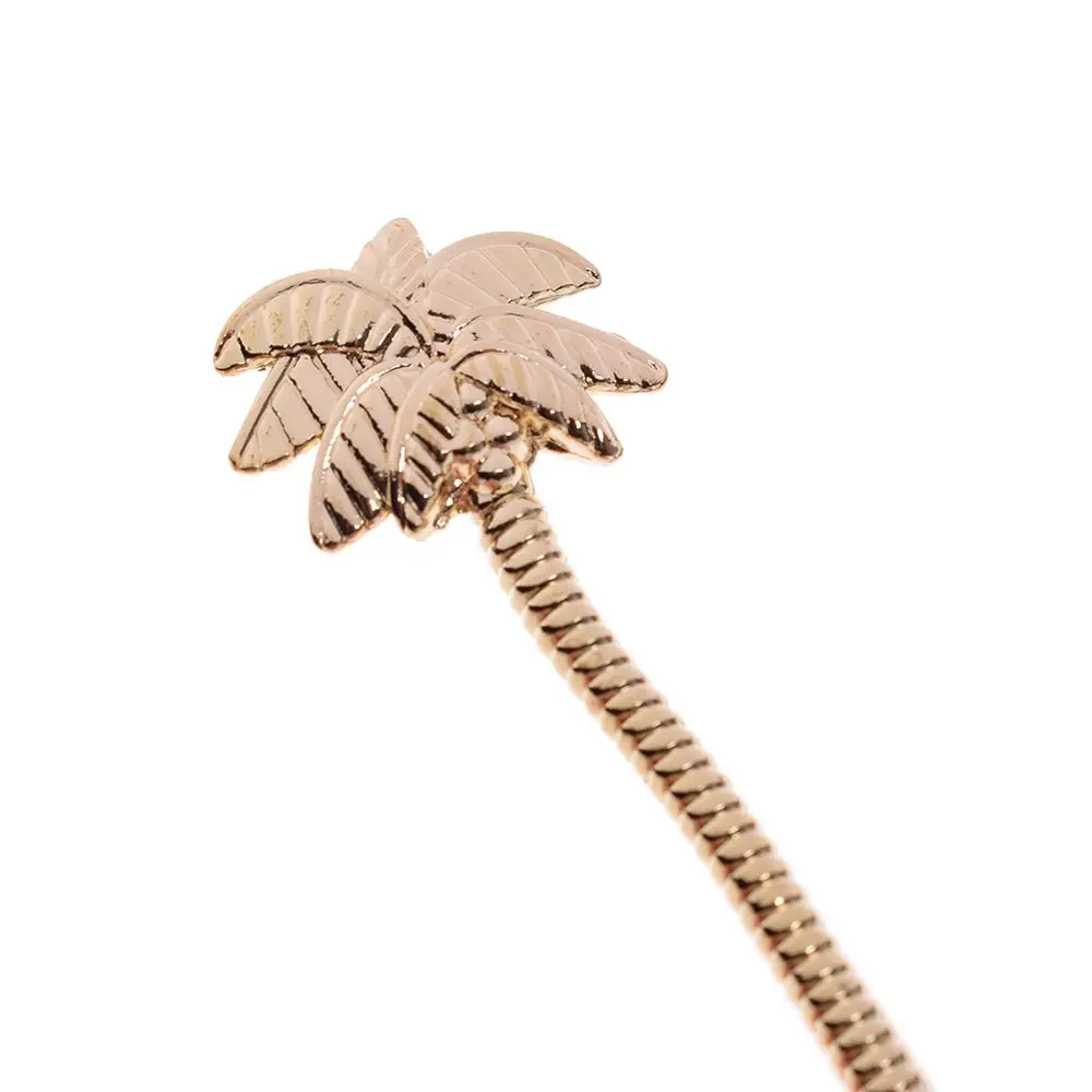 

1pc Mini Vintage Royal Style Coconut Tree Tea Coffee Spoon Ice Cream Small Decoration Zinc Alloy Gift For Bar Party Tableware