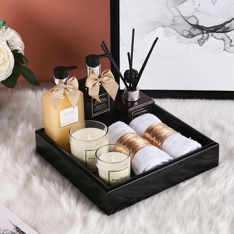 

Modern simple light luxury bathroom bathroom bathroom tray soft decoration between the incense combination suit