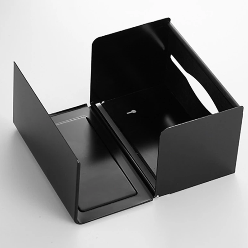

Waterproof Wall Mounted Bathroom Roll Paper Storage Box Aluminum Anti-Rust Toilet Tissue Holder