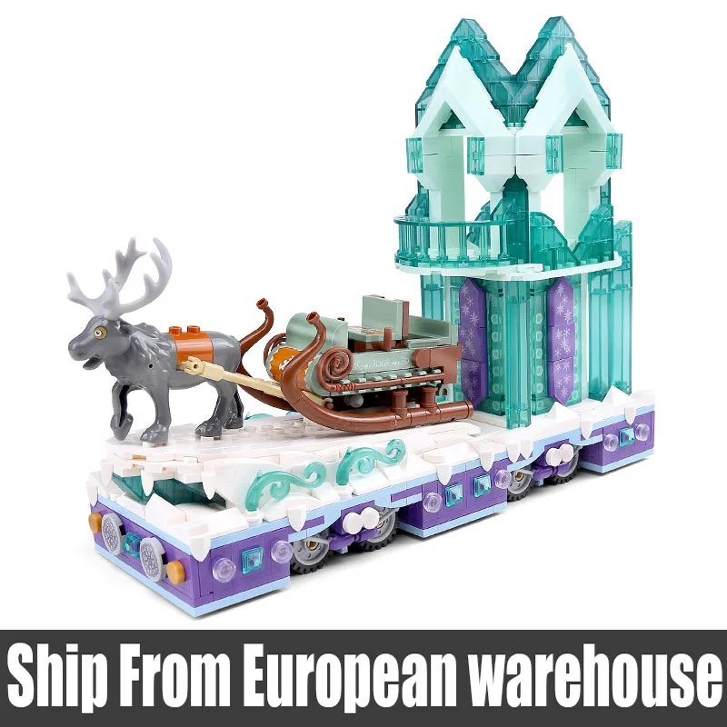 

Mould King 11002 Snow World Girls City Princess Fantasy Winter Village Sleigh Building Blocks Bricks Compatible 41166 Toy