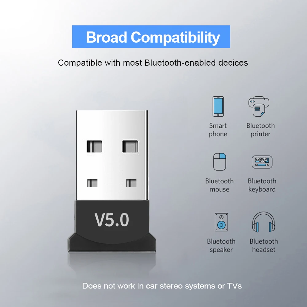 Bluetooth-адаптер Kebidumei беспроводной с USB-портом и поддержкой Bluetooth 5 0 | Компьютеры офис
