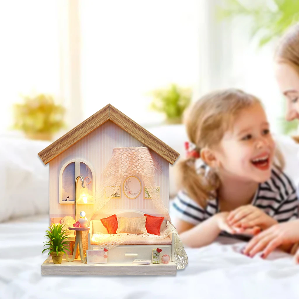 

Кукольный домик с реалистичным комплектом мебели, деревянный кукольный домик