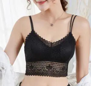 Для женщин бюстгальтер цветочный кружевной Бескаркасный сексуальное женское