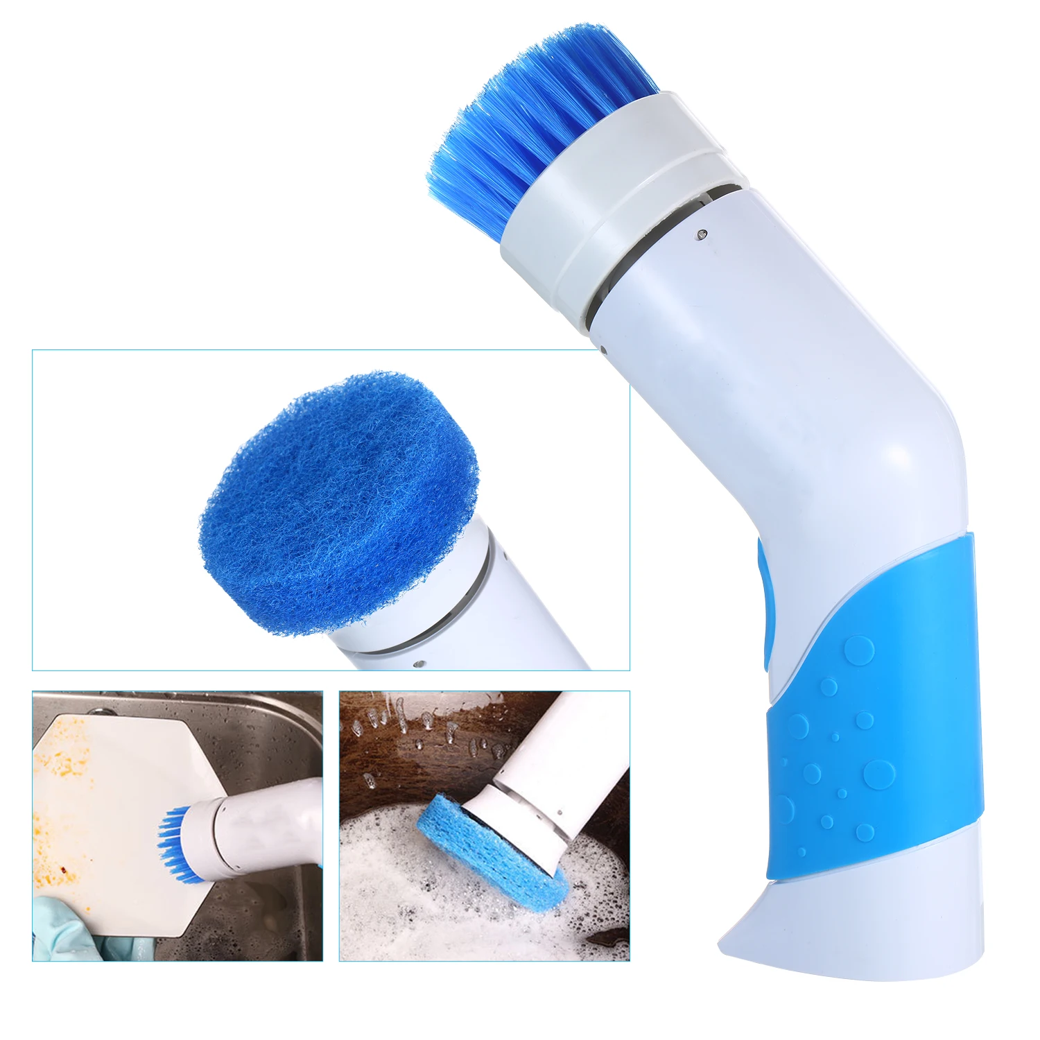 

Electric Spin Scrubber Cordless Shower Scrubber Handheld Power Scrubber with 3 Cleaning Brush Heads Power Brush for Kitchen