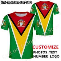 guyana t shirt diy free custom made name number guy t shirt nation flag country gy republic college print photo red logo clothes