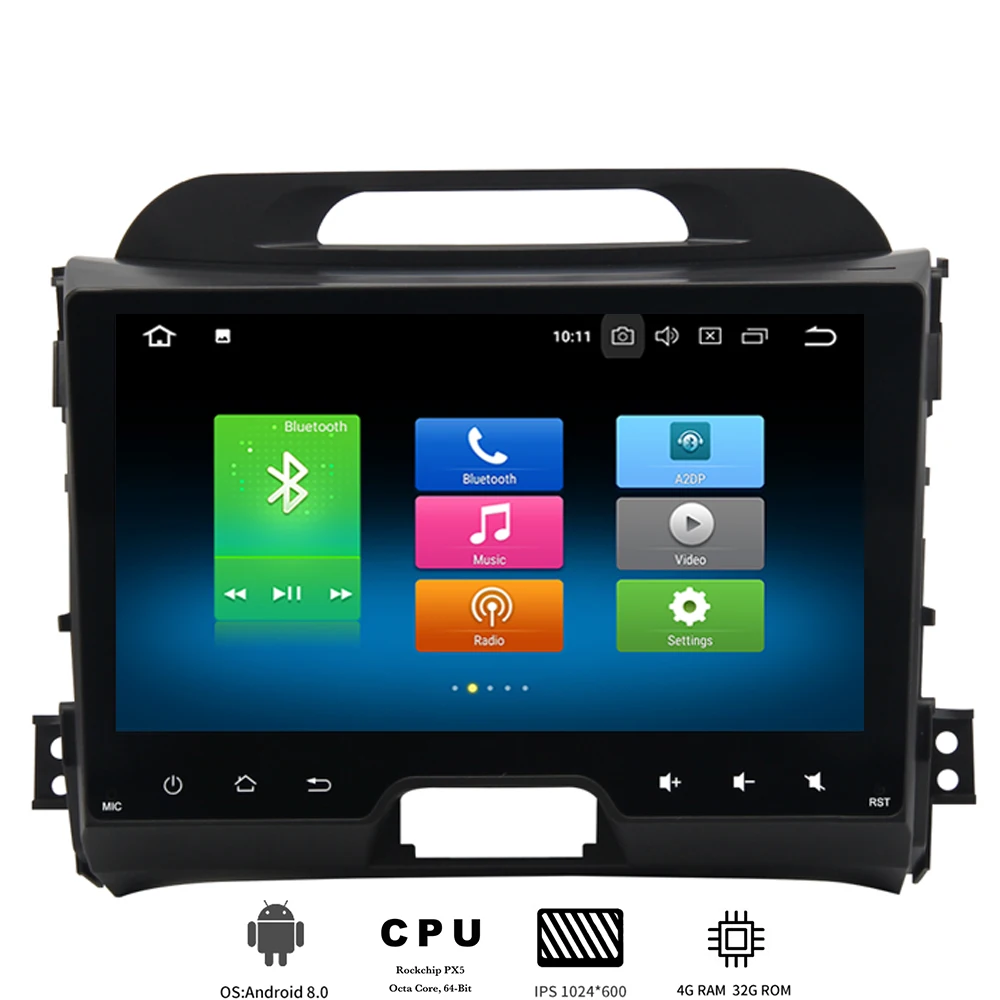 Android 10 0 Автомобильный мультимедийный плеер для KIA Sportage R 2011 2012 2013 2014 2015 Радио 1 din GPS